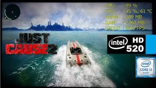 HD 520 i3 6100u  Just Cause 2  720p Low settings [upl. by Nariko]