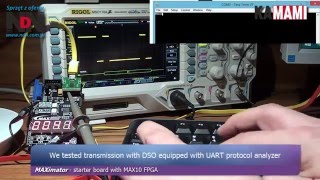 MAXimator Altera MAX10 FPGA example project UART core  bidirectional data transmission PCFPGA [upl. by Hgielime]