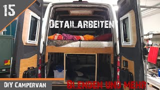 Detailarbeiten Blenden Ablagen sowie Dachhimmelunterkonstruktion 🪚🪛  DIY Campervan Project 15 [upl. by Brecher]