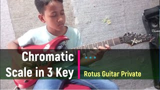 Chromatic Scale in 3 Key  Derrick  Rotus Guitar Private [upl. by Hirsch517]