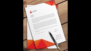 How to Make Letterhead in Photoshop [upl. by Eimiaj]