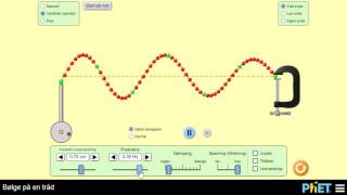 Bølger på en streng  Animasjon fra PhET [upl. by Enttirb]