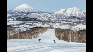 Rusutsu Resort blue Trail Back to ski lift March 24 2024 [upl. by Nolyag]