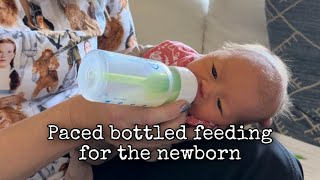 Paced bottle feeding for the newborn in side lying [upl. by Annaeel]