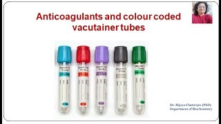 Anticoagulants and Colour Coded vacutainer Tubes [upl. by Heins157]