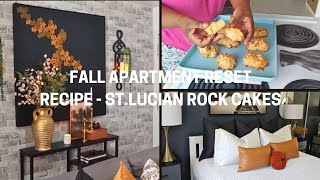 FALL APARTMENT RESET  RECIPE  ST LUCIAN ROCK CAKES fall apartmentreset fallrecipe [upl. by Elleinwad]