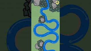 This is how an oxbow lake forms shorts [upl. by Dutch]