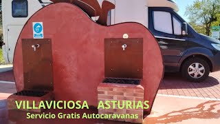 Autocaravanas área d servicio gratuito durante 24horas villaviciosaasturiasspain callejero [upl. by Einaj361]