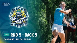 2024 PDGA Masters Disc Golf World Championships  FP40 R5B9  Scoggins Allen Tekku [upl. by Hilaire]