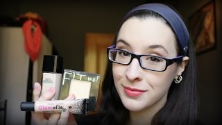 Maybelline Fit Me Matte amp Poreless FoundationPuder 110 PorcelainHardCandy Glamoflauge Demo [upl. by Sil617]