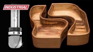 Router Project Double Interlocking Wooden Bowls  ToolsToday [upl. by Eitsirk]