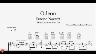 Ernesto Nazaret  Odeon  Guitar Tutorial  TAB [upl. by Livia]