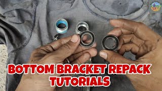 BOTTOM BRACKET REPACK TUTORIALS  SQUARE TYPE EhmJhey TV [upl. by Martelli]