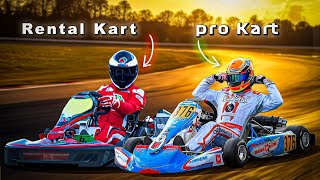 Driving A PROFESSIONAL KART vs RENTAL KART [upl. by Oibirot]