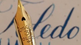 Vintage Goldfilled Conklin Leverfiller Fountain Pen  3 Toledo Flex Nib [upl. by Hayes]