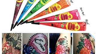 neha colour full cone reviewfast stain mehndi coneinstant mehndi colour full mehndi cone review [upl. by Llednor167]