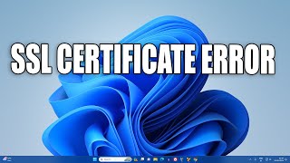 How To Fix SSL Certificate Errors in Windows 11Solved [upl. by Sparks]