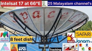 Intelsat 17 at 66°E  25 Malayalam channels  8 feet dish  Tracking  27 July 2024 [upl. by Thetisa998]