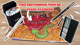 This sketchbook took me years to finish  SKETCHBOOK TOUR 20192022  NEW ITEMS [upl. by Borrell761]