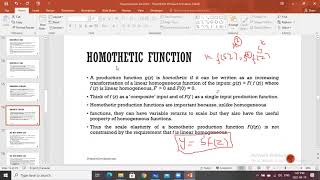 production function homogeneous and homothetic function [upl. by Landan935]