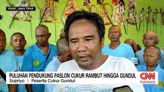 Puluhan Pendukung Paslon amp Relawan Kotak Kosong Cukur Rambut Hingga Gundul [upl. by Penland]