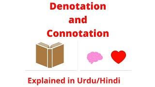 Denotation and Connotation with Example Explained in Urdu Hindi [upl. by Cherlyn]