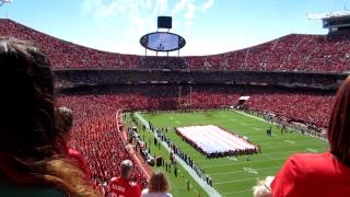 B2 Stealth Bomber flyover Arrowhead Stadium Kansas City [upl. by Wickman]