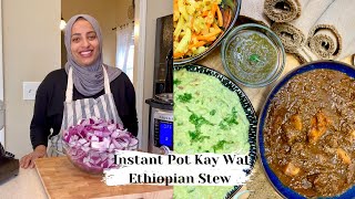 Instant Pot Kay Wat  Ethiopian Beef Stew recipe  Base sauce and main dish recipe [upl. by Ecnesse]