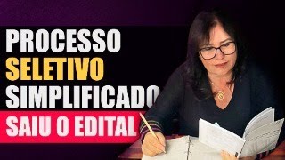 SAIU O EDITAL DO PROCESSO SELETIVO SIMPLIFICADO  EDUCAÇÃO MG [upl. by Ashford701]