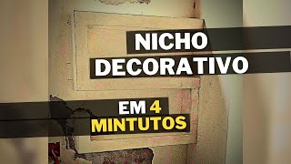 COMO FAZER NICHO DECORATIVO DE GESSO EM 4 MINUTOS [upl. by Neelrac459]