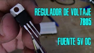 Regulador de voltaje 7805  fuente 5v  español [upl. by Yelyk]