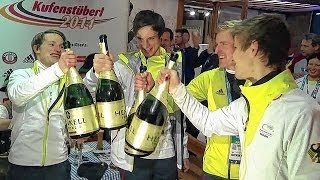 Deutsche Skispringer jubeln über TeamGold [upl. by Derf]