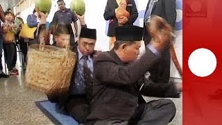 Witch doctor performs ritual to locate missing Malaysian Airline plane [upl. by Genisia]