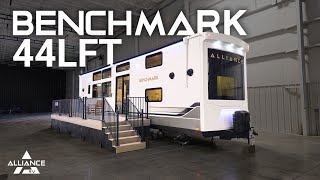 Meet the Benchmark 44LFT A Luxurious 44 Destination Trailer with Dual Lofts and 2 Full Bathrooms [upl. by Aloap]