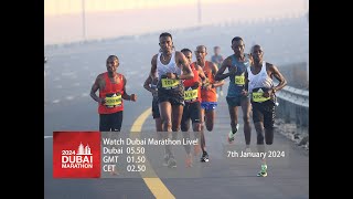 LIVE  2024 Dubai Marathon [upl. by Narej13]