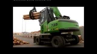 SENNEBOGEN  Timber Handling 730 Mobile Heavy Duty machine with 8 m compact boom [upl. by Madelena]