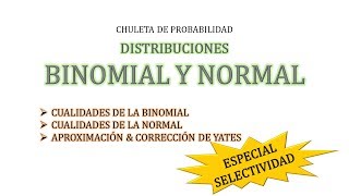 chuleta 9 Distribución binomial y distribución normal [upl. by Nasus413]