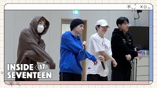 INSIDE SEVENTEEN SEVENTEEN CONCERT POWER OF LOVE UNIT DANCE PRACTICE BEHIND 1 [upl. by Attayek]