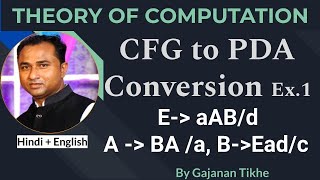 CFG to PDA Conversion Example 1  Theory of Computation [upl. by Marino]