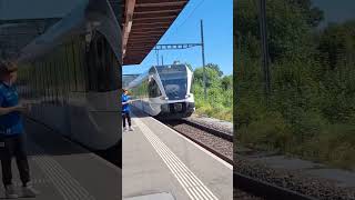 Thurbo GTW 28 S35 im Bahnhof Aadorf Richtung Winterthur trainspotting zug train [upl. by Catrina926]