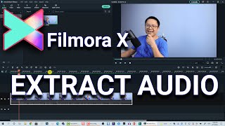 How to Extract Audio from a Video in Filmora X [upl. by Laehcimaj836]