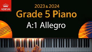 ABRSM 2023 amp 2024  Grade 5 Piano exam  A1 Allegro  Domenico Cimarosa [upl. by Attiuqaj]