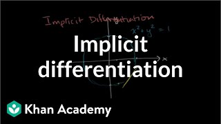 Implicit differentiation  Advanced derivatives  AP Calculus AB  Khan Academy [upl. by Nikolos741]