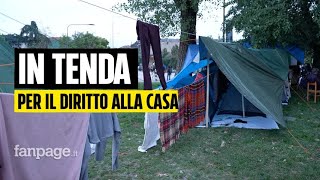 In tenda per protesta dopo lincendio nello stabile occupato quotChiediamo una vita dignitosaquot [upl. by Ahselef351]