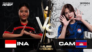 MLBB WOMEN  INDONESIA vs CAMBODIA  PLAYOFF  IESF WEC24  DAY 3 [upl. by Voleta]