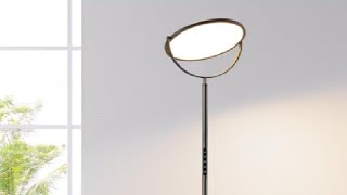 EDISHINE Floor Lamp 28W 2500LM Super Bright Lights for Living Room 300° Flexible Head Reading Lamp [upl. by Imat]