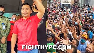 MANNY PACQUIAO HITS THE CAMPAIGN TRAIL amp THOUSANDS OF SUPPORTERS SHOW LOVE FOR PRESIDENTIAL RUN [upl. by Cowey]