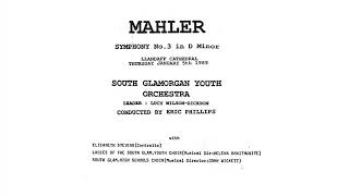 South Glamorgan Youth Orchestra  Mahler 3 1989 [upl. by Panthia]