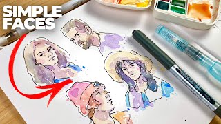 Beginners guide to drawing SIMPLE FACES in 4 steps [upl. by Rock]