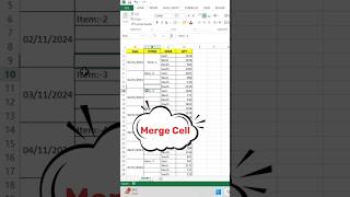 Merge Cells with Format Painter in Excel Quick Tutorialexcel [upl. by Carolann]